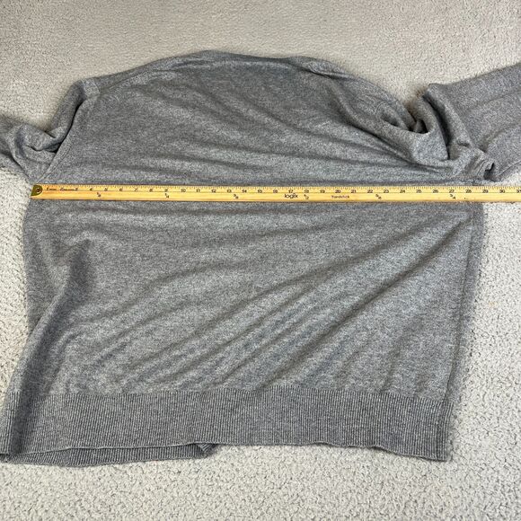 Cashmere Wool Blend Sweater Mens 4XLT Pullover V-Neck Gray Kallspin Big & Tall - Picture 8 of 10